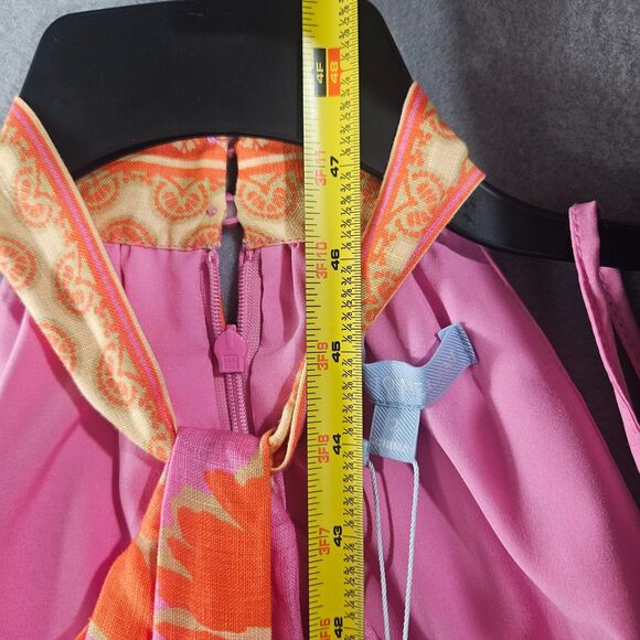 New Antonio Melani Dress Naomi Bloom Pink Linen Blend SZ 2 Summer Halter Sheath - Picture 8 of 10